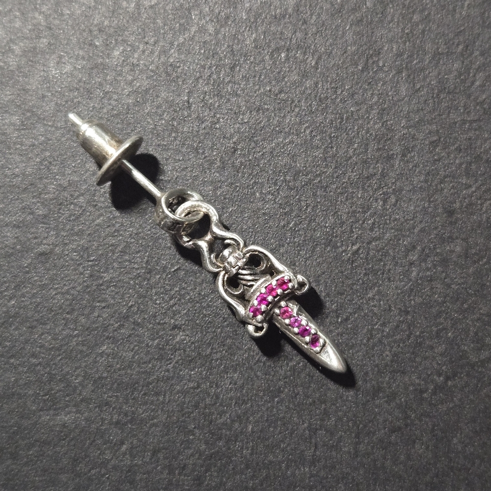 Silver Dagger Earring
